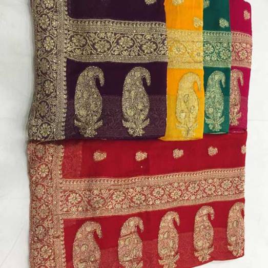 Chiffon Khaddi Handwork Manufacturers, Suppliers, Exporters in Delhi