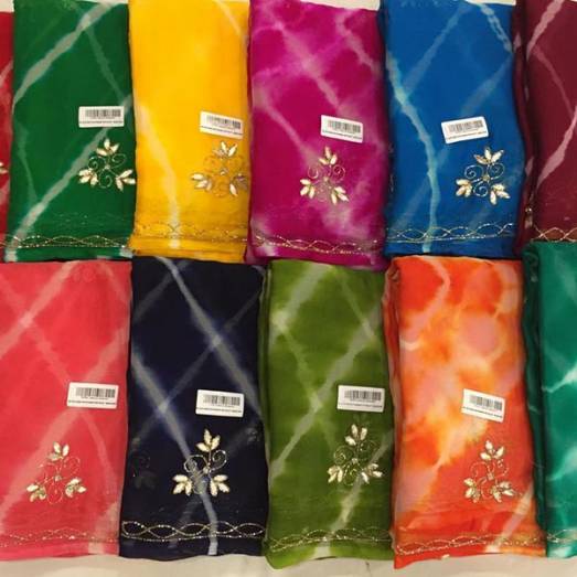 Chiffon Lehriya Handwork Manufacturers, Suppliers, Exporters in Delhi