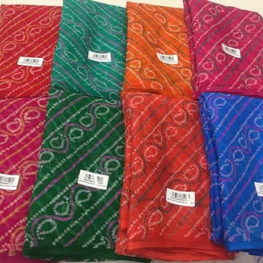 Chiffon Multi Bandhani Print Manufacturers, Suppliers, Exporters in Delhi