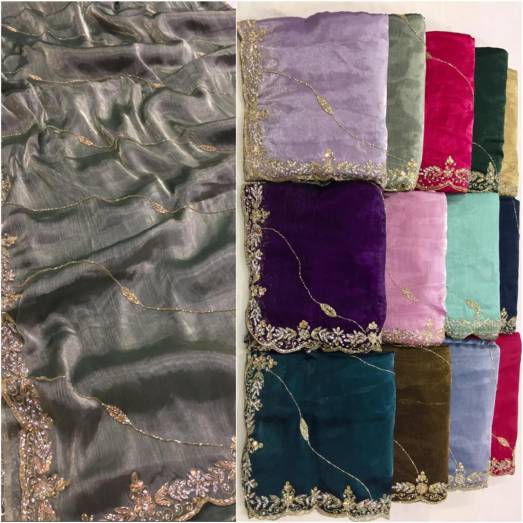 Jimmy Choo Saree With Cutdana work  Manufacturers, Suppliers, Exporters in Delhi