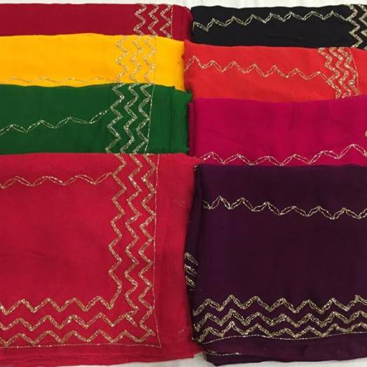 Pure Chiffon Cutdana Border Manufacturers, Suppliers, Exporters in Delhi