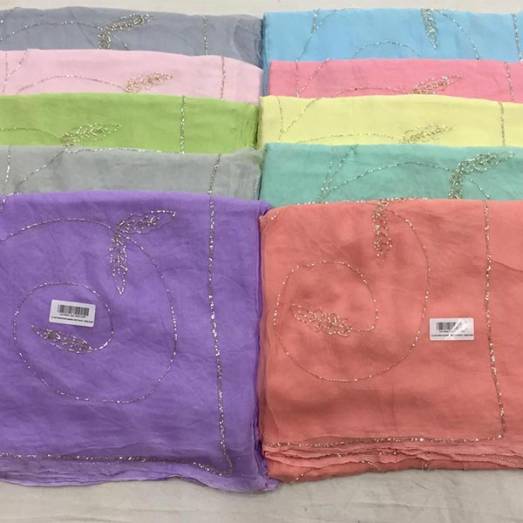 Pure Chiffon Cutdana Jaal Manufacturers, Suppliers, Exporters in Delhi