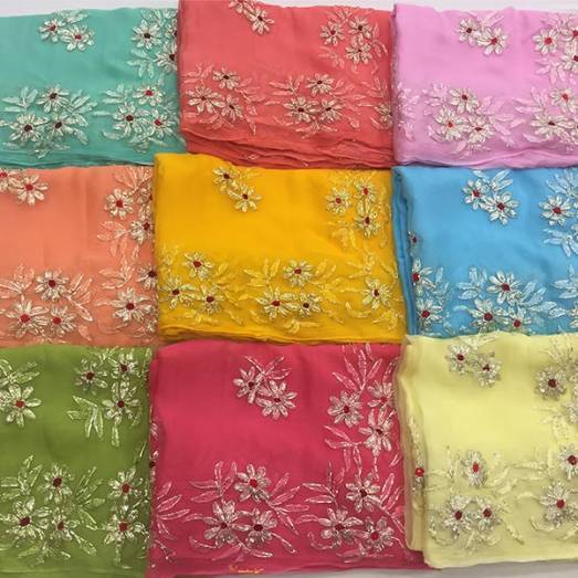 Pure Chiffon Gota Border Multi Manufacturers, Suppliers, Exporters in Delhi