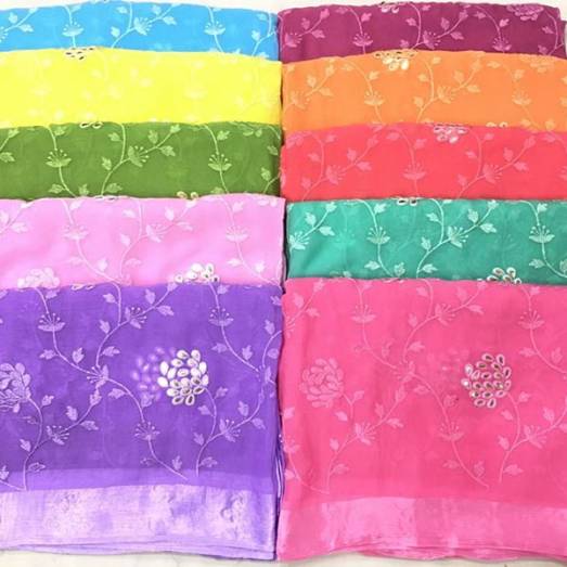 Pure Chiffon Resham Gota Jaal Manufacturers, Suppliers, Exporters in Delhi