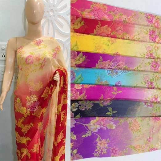 Pure Chiffon Shaded Print Manufacturers, Suppliers, Exporters in Delhi