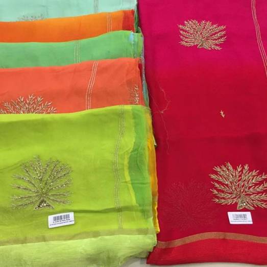 Pure Chiffon Tree Handwork Manufacturers, Suppliers, Exporters in Delhi