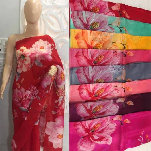 Pure HO Silk Floral Print Manufacturers, Suppliers, Exporters in Delhi