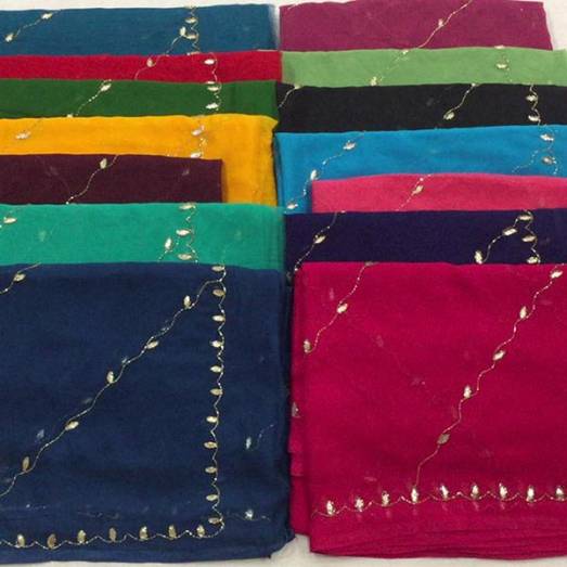 Shimmer Chiffon Line Handwork Manufacturers, Suppliers, Exporters in Delhi